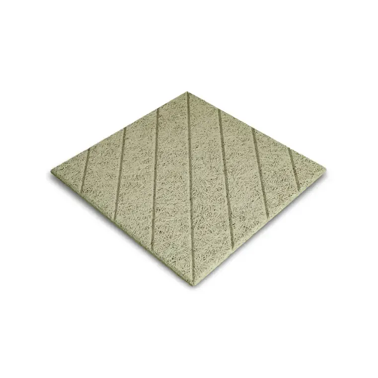 Diagonal Lines - Wood Wool Acoustic Panel