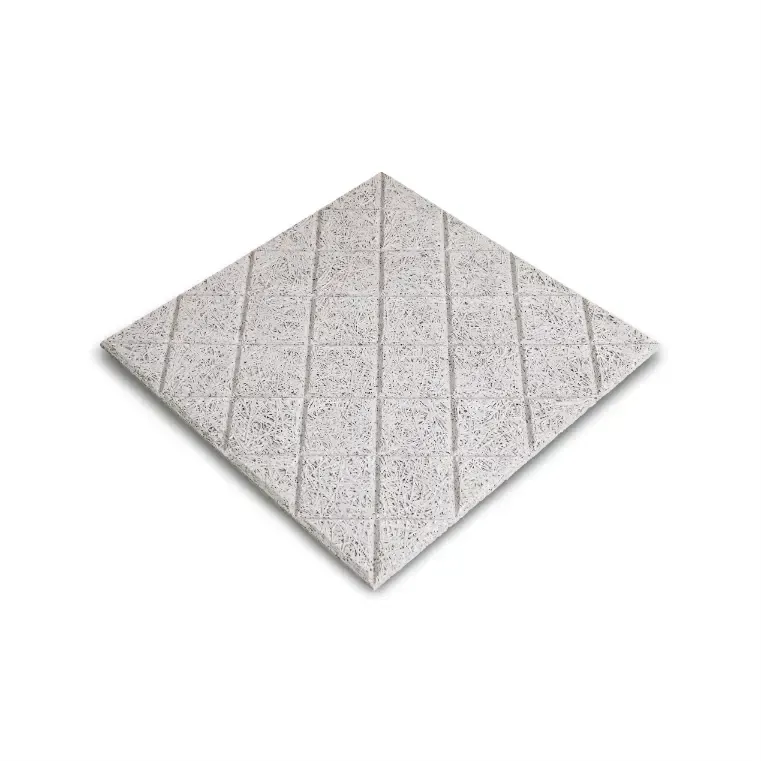 Diagonal Squares - Wood Wool Acoustic Panel