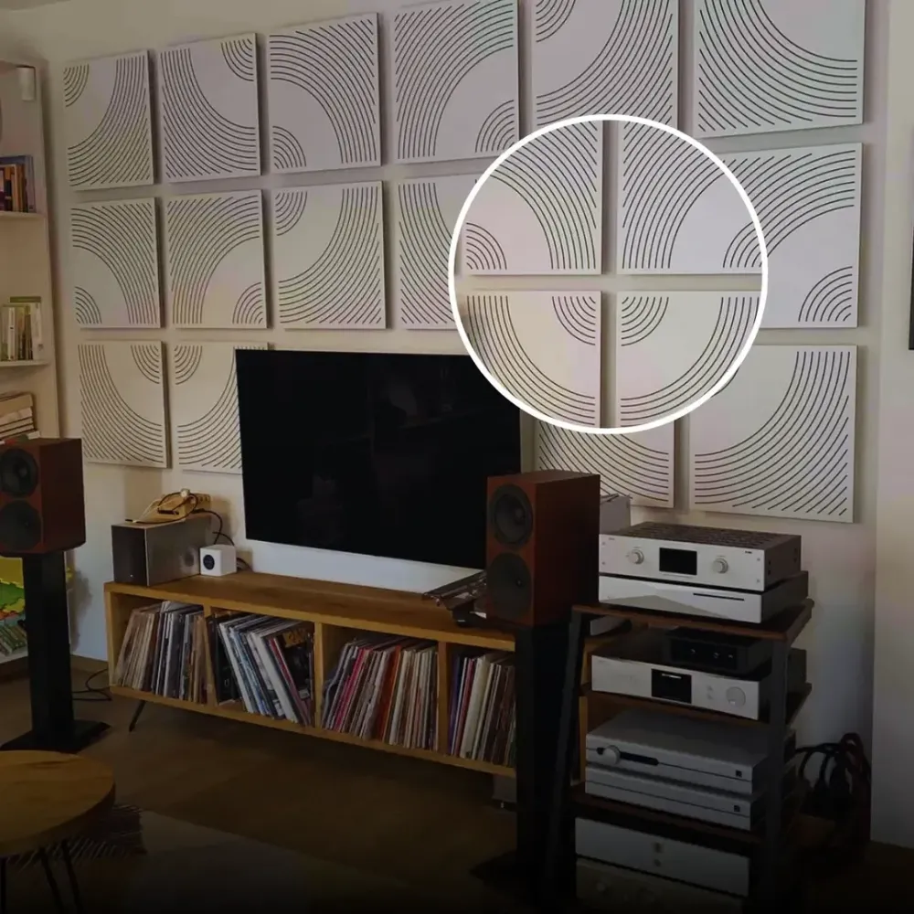 Acoustic Panels in a Living Room