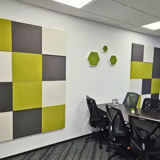 Office Transformation with Colourful Acoustic Panels