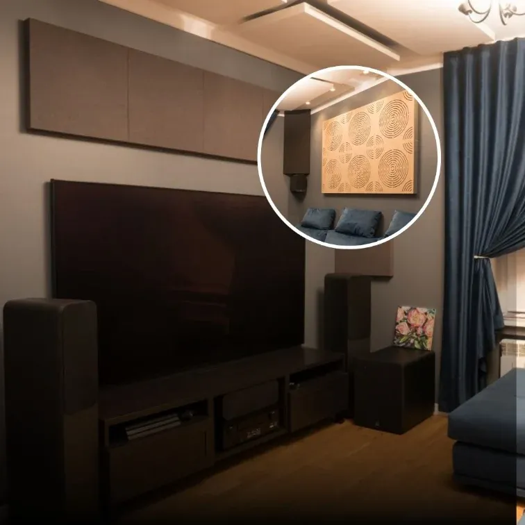 Decibel-Home cinema acoustic treatment in Estonia